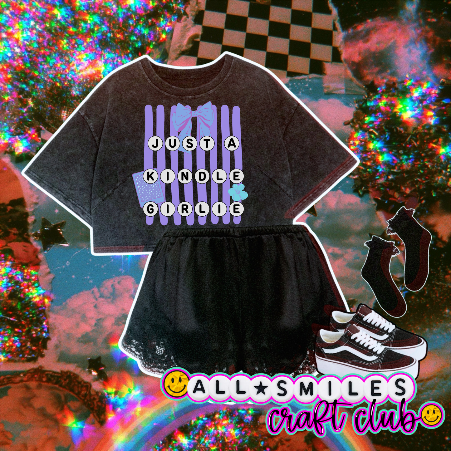Just A Kindle Girly Purple PNG