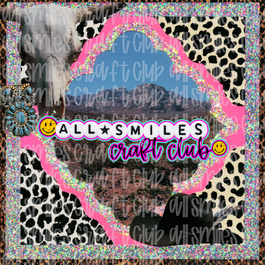 Western Sparkle Scallop Scrapbook Graphic Background