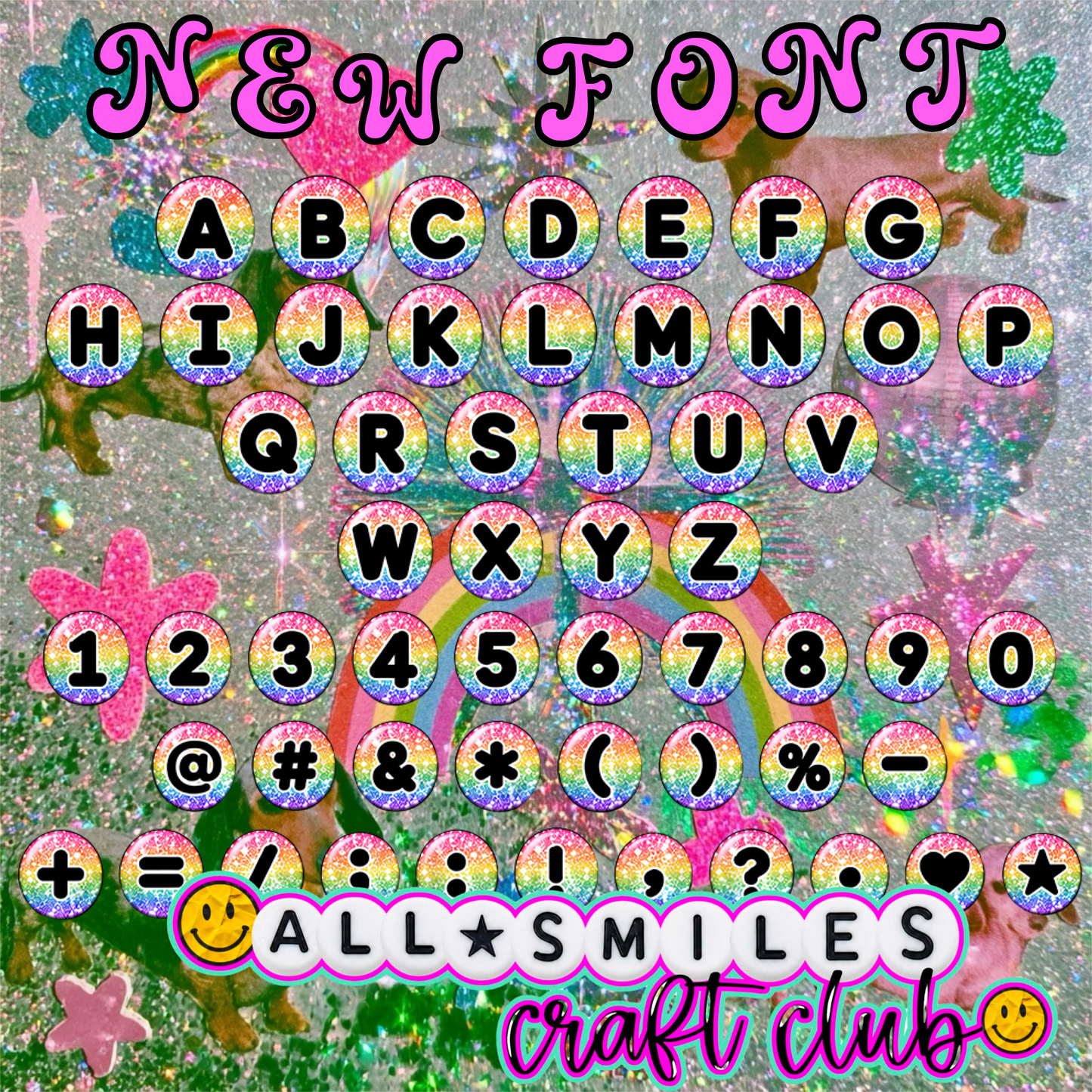 Rainbow Ombre Glitter Bead OTF