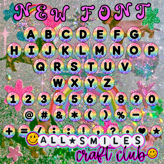 Rainbow Ombre Glitter Bead OTF