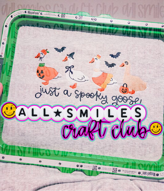 Just A Spooky Goose Embroidered Sweatshirt