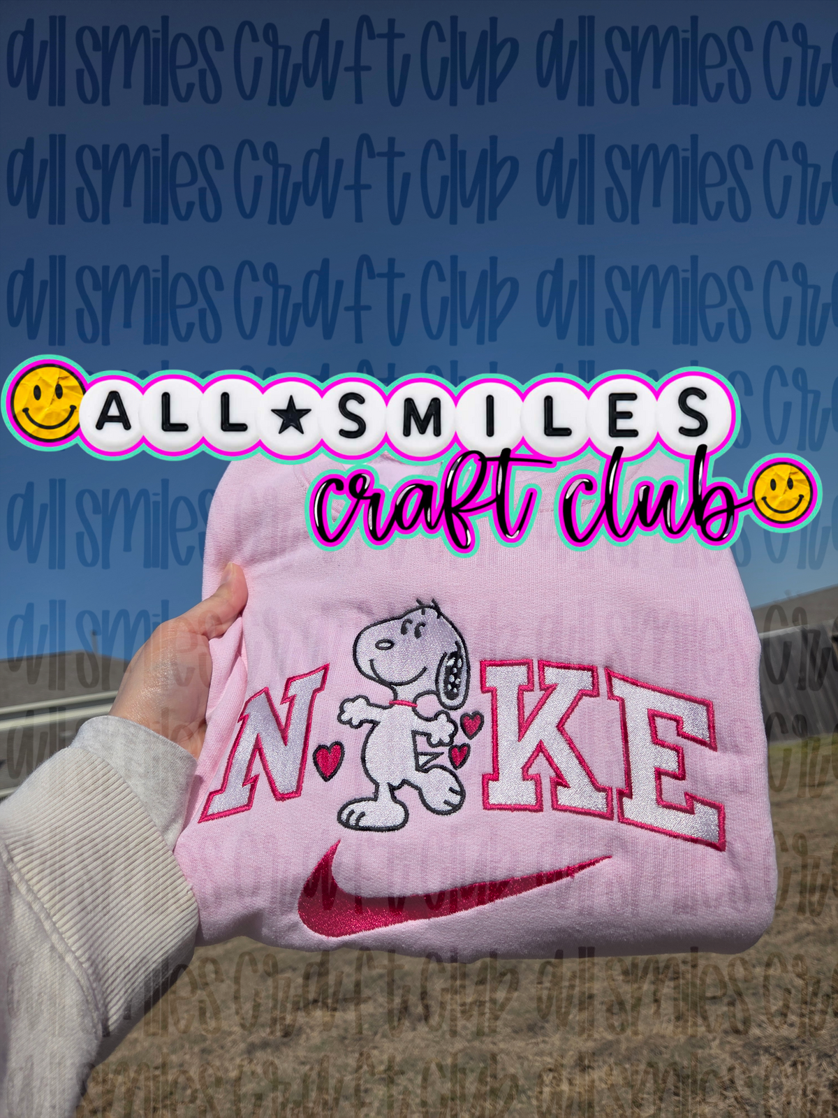 Swoosh Dog Embroidered Sweatshirt