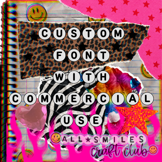 EXCLUSIVE CUSTOM FONT - COMMERCIAL USE