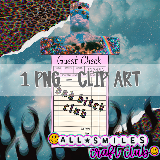 Guest Check Bad B Clipart