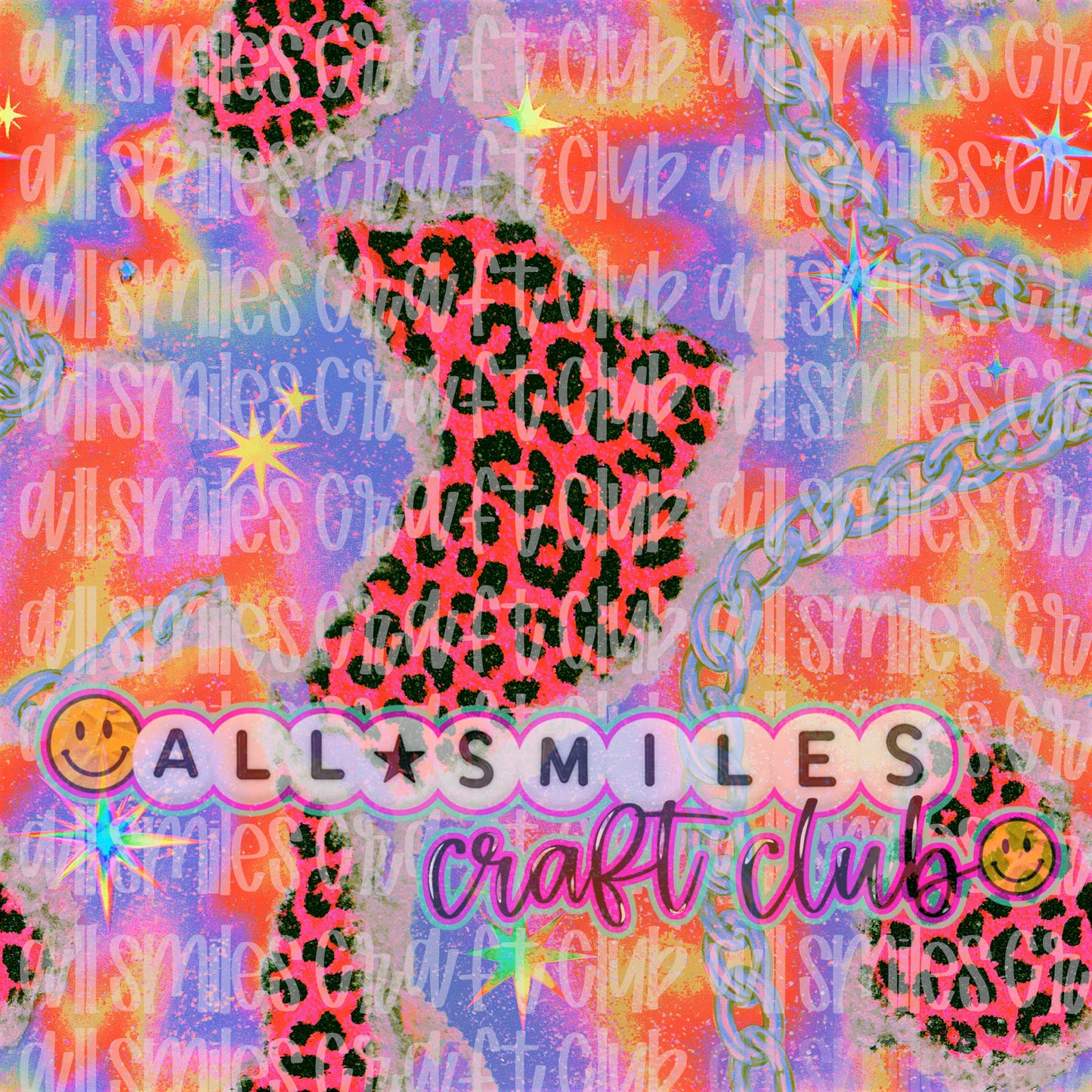 Checkered Cheetah Chain Graphic Bundle
